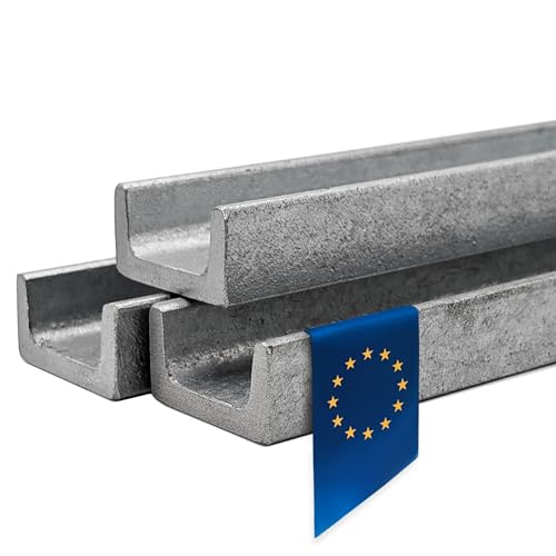 Stahl-Shop24 - U-Profil Feuerverzinkt, Formstahl Gekantet, U-Eisen - Werkstoff: S235JR + AR, Länge: 2000 mm, Abmessung: 120x55x7 mm von Stahl-Shop24