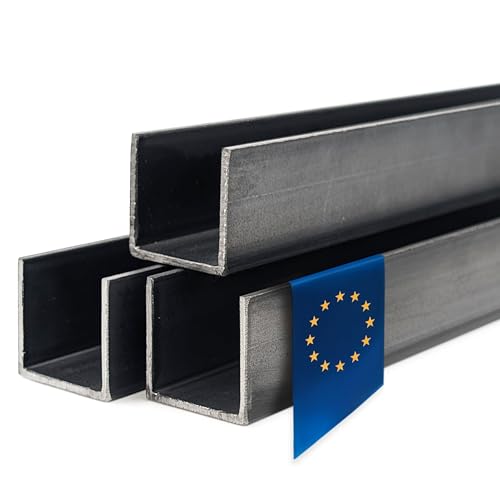 Stahl-Shop24 - U - Stahl Rolladenstahl, Bordwandprofil U-Profil gekantet, Stahlprofil, U Eisen, U-Profil Stahl, U-Stahl, U-Eisen - Werkstoff: S235JR, Länge:2000 mm, Abmessung:50x25x3 mm von Stahl-Shop24