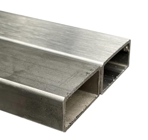 Edelstahlrohr - Rechteckrohr - Vierkantrohr - Profilrohr - 1.4301/1.4307 roh - 40x20x2 mm (1700mm) von Stahl auf Mass