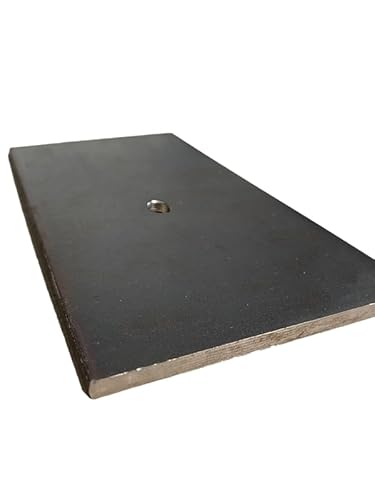 Stahlplatte Ankerplatte Blechplatte mit Mitteloch 100x200x12 mm (12mm Bohrung) von Stahl auf Mass