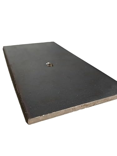 Stahlplatte Ankerplatte Blechplatte mit Mitteloch 130x260x10 mm (15mm Bohrung) von Stahl auf Mass