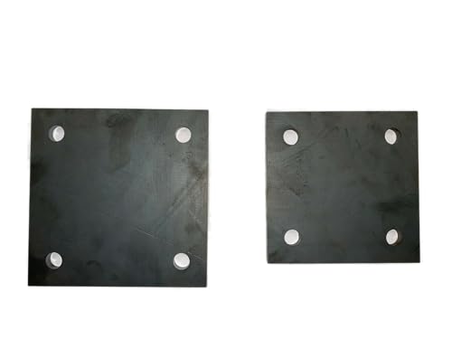 Stahlplatte-Blechplatte-Ankerplatte mit Loch 160x160x6mm (13mm Bohrung) von Stahl auf Mass