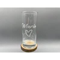 Glas Mit Individueller Gravur Personalisiert von StahlUnikat