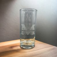 Glas Personalisiert Mit Individueller Gravur - Geschenk Hochzeit Geburtstag Monogramm von StahlUnikat