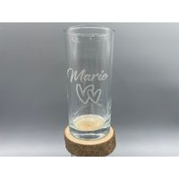 Glas Personalisiert Mit Individueller Gravur - Geschenk Hochzeit Geburtstag Glas Personalisiert Mit Individueller Gravur - Geschenk Hochzeit Geburtstag von StahlUnikat