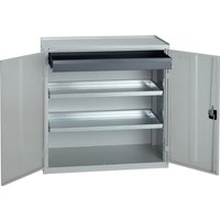 stumpf® Werkzeug-/Beistellschrank, 1 Schublade, 2 Böden, H1000xB1000xT500 mm, lichtgrau, RAL 7035/lichtgrau, RAL 7035 von stumpf®