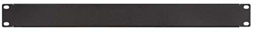 1 HE U Rackblende 483 mm 19" Stahl in Schwarz RAL 9005, Frontplatte Rackpanel Blindplatte Blindabdeckplatte Blindabdeckung von Stahlflex