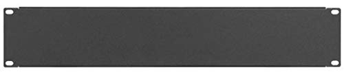 2 HE U Rackblende 483 mm 19" Stahl in Schwarz RAL 9005, Frontplatte Rackpanel Blindplatte Blindabdeckplatte Blindabdeckung von Stahlflex