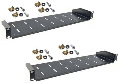 2 Stück 1 HE Rackablage, 15 cm tief in Schwarz RAL 9005, 19" 483 mm Fachboden Trägereinschub Einlegeboden Rack Ablage Boden 2 Stück 1 HE Rackablage, 15 cm tief in Schwarz RAL 9005, 19" 483 mm Fachboden Trägereinschub Einlegeboden Rack Ablage Boden von Stahlflex