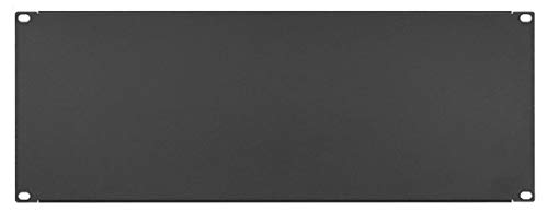 4 HE U Rackblende 483 mm 19" Stahl in Schwarz RAL 9005, Frontplatte Rackpanel Blindplatte Blindabdeckplatte Blindabdeckung von Stahlflex