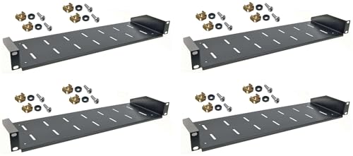 4 Stück 1 HE Rackablage, 15 cm tief in Schwarz RAL 9005, 19" 483 mm Fachboden Trägereinschub Einlegeboden Rack Ablage Boden 4 Stück 1 HE Rackablage, 15 cm tief in Schwarz RAL 9005, 19" 483 mm Fachboden Trägereinschub Einlegeboden Rack Ablage Boden von Stahlflex