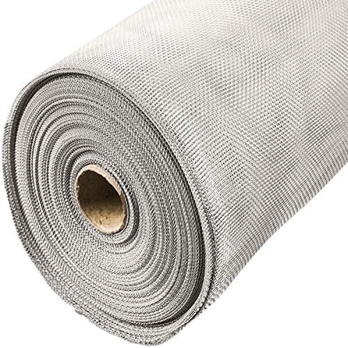 Stahlia Fliegengitter ALUMINIUM B x L: 100x500CM Fliegennetz Fenster Balkontür Insektenschutz Gitter Lichtschachtabdeckung Aluminiumgewebe gegen Raten,Mäuse,Fliegen von Stahlia