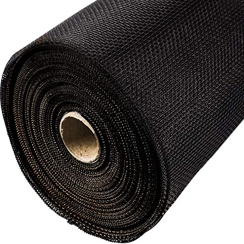 Stahlia Fliegengitter ALUMINIUM SCHWARZ B x L: 100x1000CM Fliegennetz Fenster Balkontür Insektenschutz Gitter Lichtschachtabdeckung Aluminiumgewebe gegen Raten,Mäuse,Fliegen von Stahlia