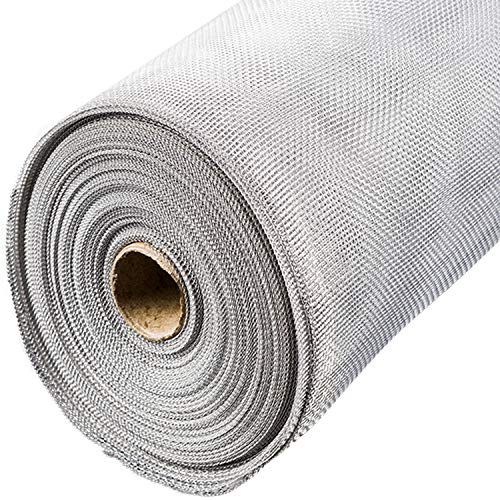 Stahlia Fliegengitter EDELSTAHL B x L: 100x1000CM Fliegennetz Fenster Balkontür Insektenschutz Gitter Lichtschachtabdeckung Edelstahlgewebe gegen Raten,Mäuse,Fliegen von Stahlia
