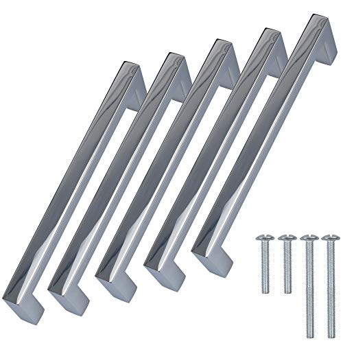 Stahlia Möbelgriffe hochglanzpoliert 320mm Lochabstand (5 Stück) Schrankgriffe Edelstahl Küchengriffe Schubladengriffe Griffe Möbel Griffe für Küchenschränke von Stahlia