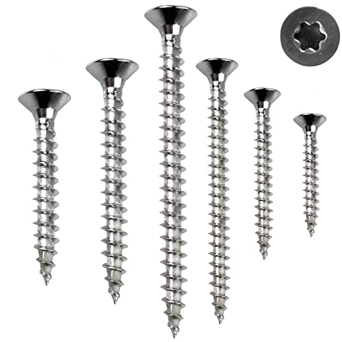 Stahlia 200 x Spanplattenschrauben 3x25mm Torx TX10 Holzschrauben Edelstahlschrauben VA V2A Schrauben Set Spanplatte Senkkopfschrauben Vollgewinde Universalschrauben A2 von Stahlia