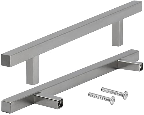 Stahlia® EDELSTAHL Möbelgriffe| Relinggriff Stangengriff Küchengriff Schubladengriff | 256 mm Bohrlochabstand | 1er Set von Stahlia