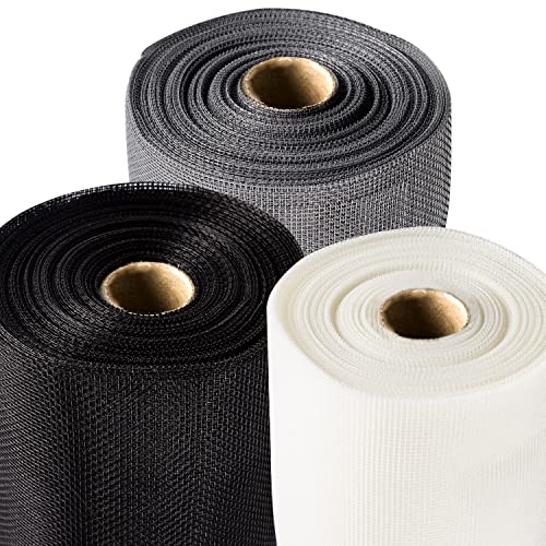 Stahlia Fliegengitter Schwarz Breite: 120cm Meterware Fliegengitter Balkontür Fenster Insektenschutz Tür Fenster Mückenschutz Moskitonetz Fiberglasgewebe von Stahlia