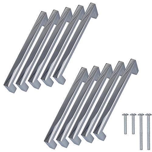 Stahlia Möbelgriffe hochglanzpoliert 480mm Lochabstand (10 Stück) Schrankgriffe Edelstahl Küchengriffe Schubladengriffe Griffe Möbel Griffe für Küchenschränke von Stahlia
