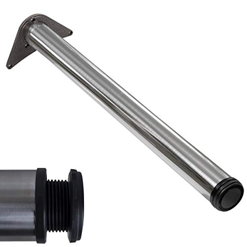 Stahlia Tischbeine höhenverstellbar regulierbar +30mm in Edelstahl V2A für Schreibtisch Esstisch Küchenarbeitsplatte Kindertisch in Küche Büro Möbelfüße Füße inkl. Schraubenset | Ø60mm | Länge 560mm von Stahlia