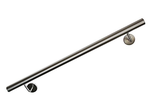 Edelstahl Handlauf V2A 42,4mm 240K geschliffen Wandhandlauf mit gerader Endkappe - UNGETEILT - 3800 mm Edelstahl Handlauf V2A 42,4mm 240K geschliffen Wandhandlauf mit gerader Endkappe - UNGETEILT - 3800 mm von Stahligator