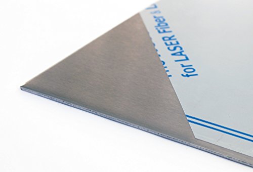 Stahligator 2 mm Edelstahlblech V2A 1.4301 K240 geschliffen einseitig Folie - 100 mm x 200 mm von Stahligator