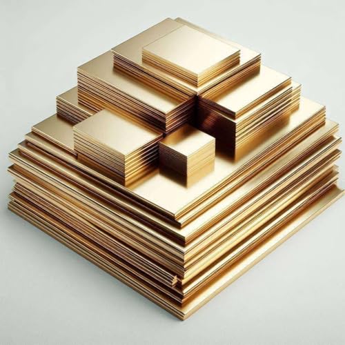 0.5mm Messing Bleche Platten Zuschnitte 200mm x 200mm (20cm x 20cm) von Stahlog
