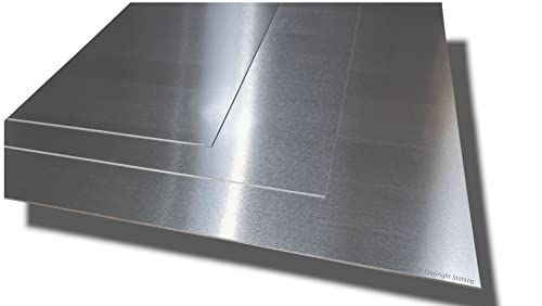 Aluminiumbleche von Stahlog, AW-1050A, DIN EN 573-3, Stärke: 0,5 mm, Maße: 200 x 200 mm von Stahlog