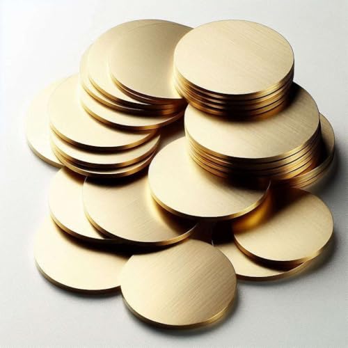 Messing Ronde Messingblech Messingscheibe Rohlinge Ø 20 x 0.5mm von Stahlog