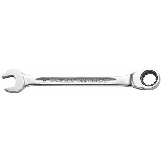 STAHLWILLE® - Ratschen-Ringmaulschlüssel OPEN-RATCH SW.17mm L.229mm von Stahlwille