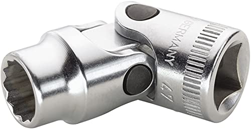 STAHLWILLE Nr. 47 Gelenk-Steckschlüsseleinsatz Schlüsselweite 12 mm L.48 mm AS-drive, HPQ®-Hochleistungsstahl, verchromt von STAHLWILLE
