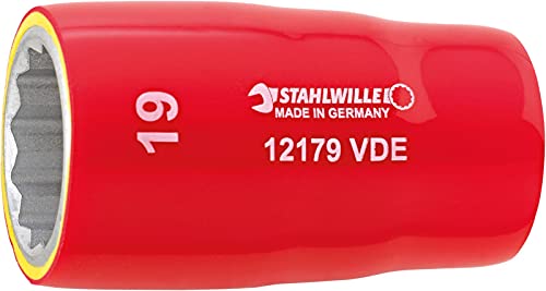 STAHLWILLE Nr. 12179 VDE VDE-Steckschlüsseleinsatz 1/2" (12,5 mm) Schlüsselweite 12 mm L.56 mm von STAHLWILLE