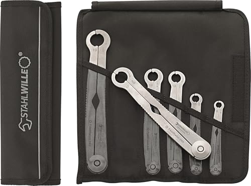 STAHLWILLE Nr. 240/6 l FastRatch Ratschenschlüssel Set 6-tlg. l offener Ringschlüssel mit Ratschenfunktion l patentiert l in Rolltasche l Made in Germany  von STAHLWILLE