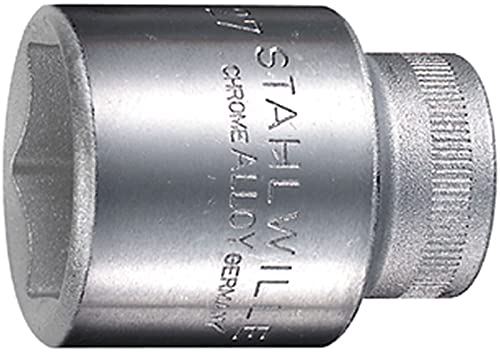 STAHLWILLE Nr. 52 Steckschlüsseleinsatz 1/2" (12,5 mm) Schlüsselweite 34 mm L.47 mm AS-drive, HPQ®-Hochleistungsstahl, verchromt von STAHLWILLE