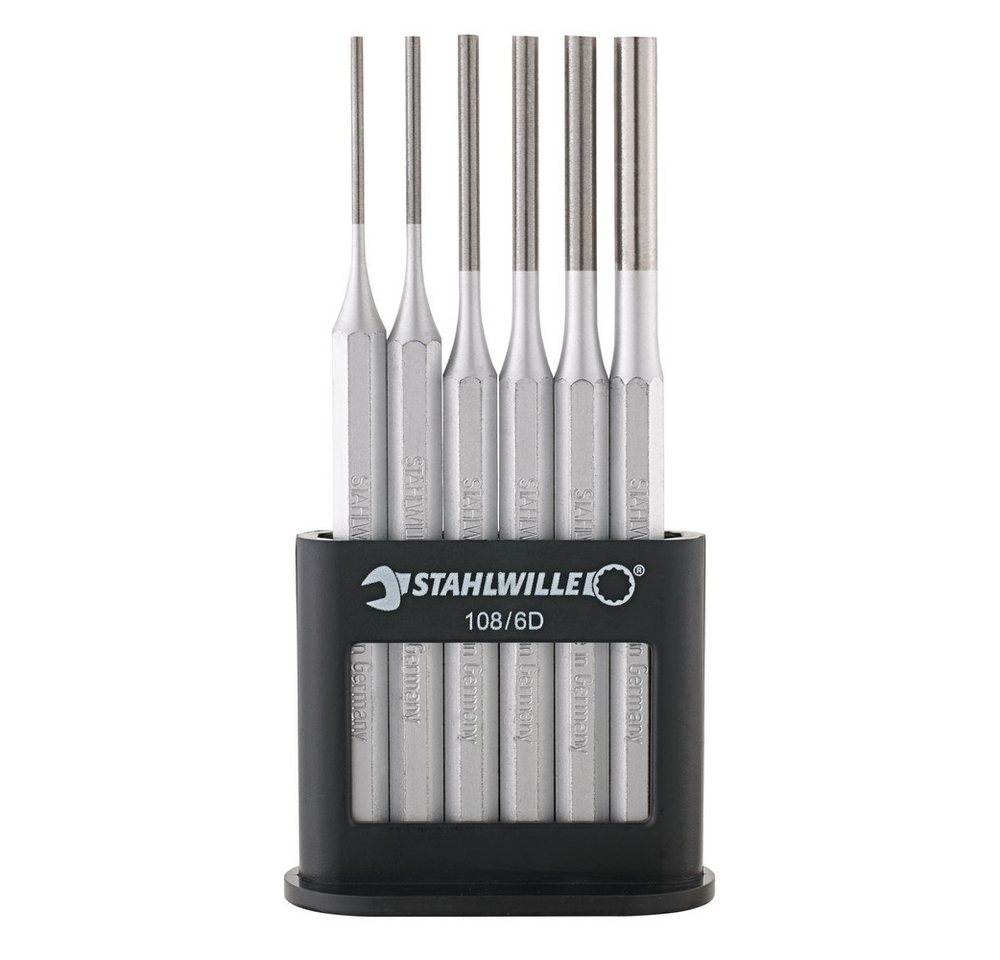 Stahlwille Meißel-Set Splinttreiber-Satz 108/6 D, DIN 6450, 6-teilig, 2,5-8,0 mm, 160 in mm von Stahlwille