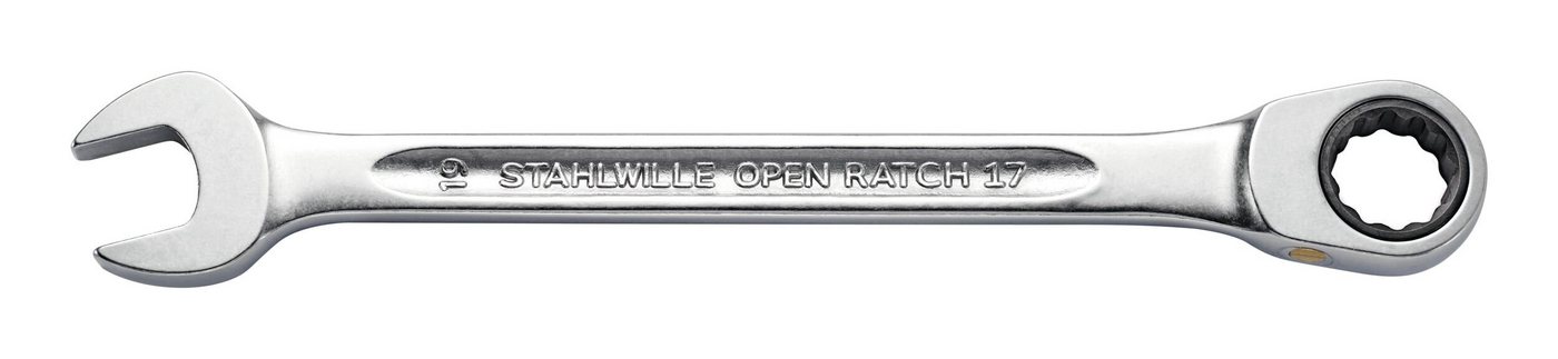 Stahlwille Ratschenringschlüssel, Maul-Ringratschen-Schlüssel gerade 22 mm von Stahlwille