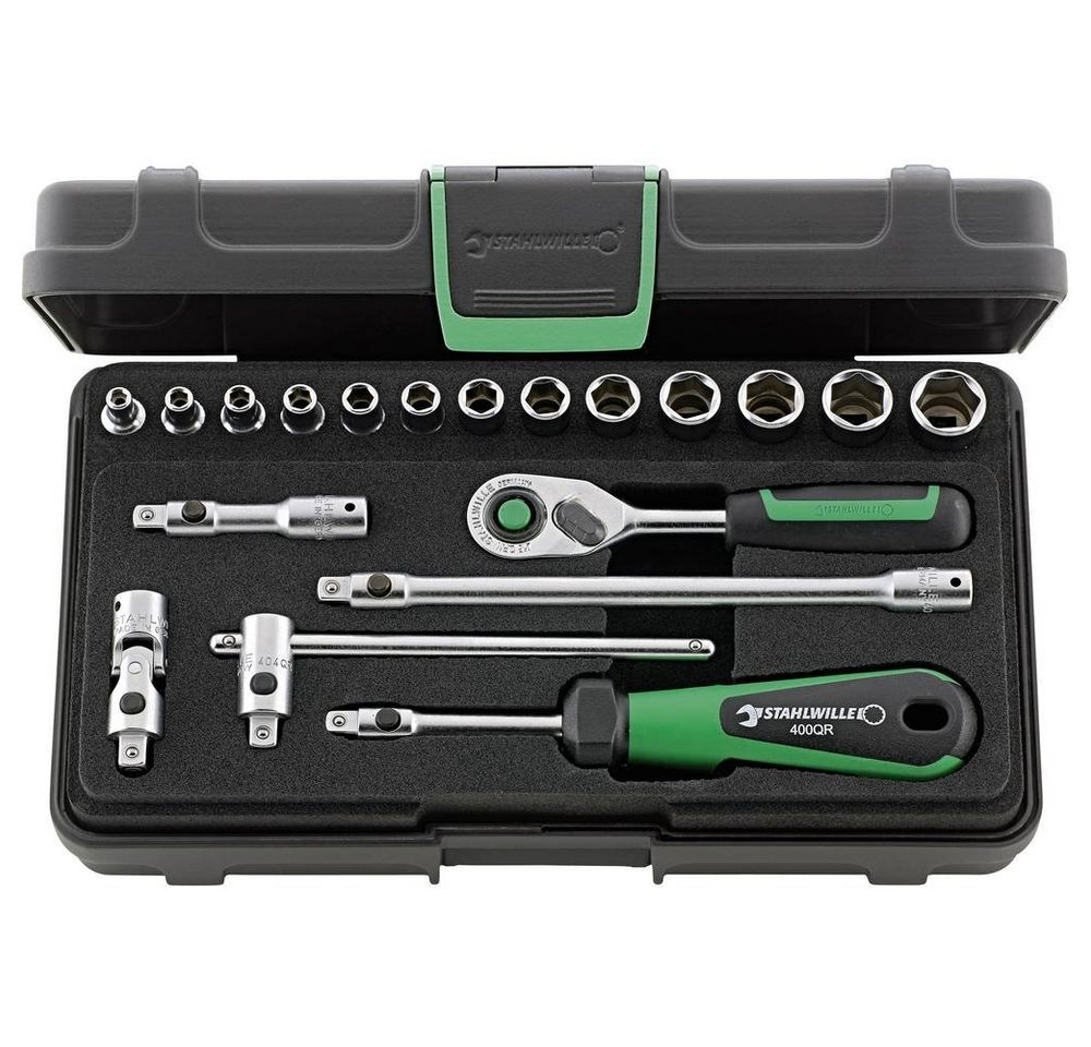 Stahlwille Steckschlüssel Steckschlüssel-Garnitur 1/4″ 19tlg 96011180 von Stahlwille