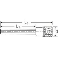 Steckschlüsseleinsatz 1054/2054 1/2 ″ 6 kant Schlüsselweite 10 mm Länge 140 mm von Stahlwille