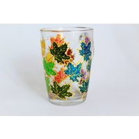 Blätter Becher, Handgemalte Ahornblätter Glas Kaffeetasse Geschenk Zum Geburtstag von StainedGlassware