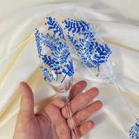 2Er Set Hochzeit Sektflöten, Hochzeitskelch 2Er Set Hochzeit Sektflöten, Hochzeitskelch von StainedGlassware