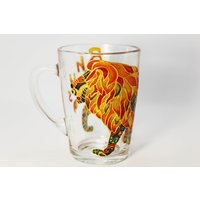 Löwenbecher, Handbemalte Kaffeetasse Personalisiertes Geschenk Für Ihn Löwenbecher, Handbemalte Kaffeetasse Personalisiertes Geschenk Für Ihn von StainedGlassware