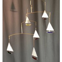 Glasmalerei-Segelboot-Mobile von Stainedglassgems