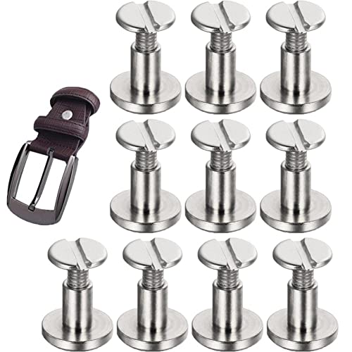 10 Sets Messingknöpfe Schrauben Mönchsköpfchen Ledernietschrauben Feste Messingstollen Nieten Für Brieftaschenhandtasche von Stakee
