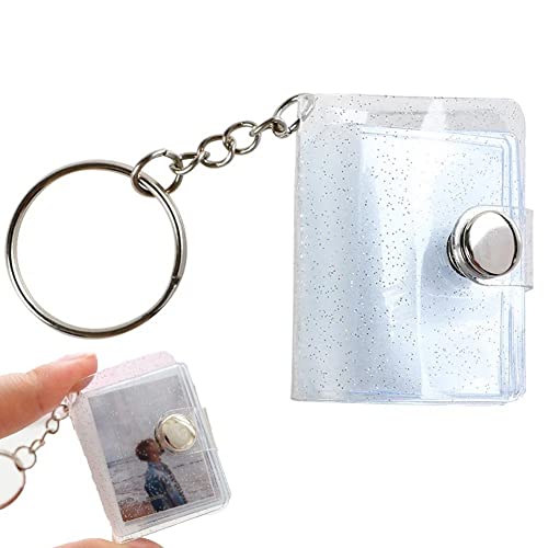2 -zoll -pailletten Fotoalbum Transparentes Album Keychain Nist Card Holder Visitenkartenbag 16 Album von Stakee