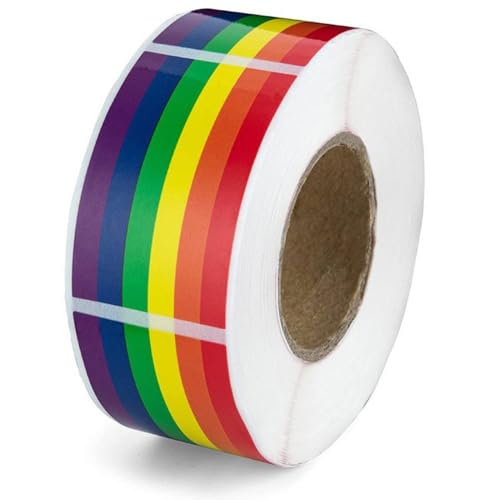 500 Stück 5x3 cm Gay-Pride-Aufkleber, Progress-Pride-flaggen-Aufkleber, LGBTQ-Regenbogen-Aufkleber, Selbstklebende Aufkleberrolle Für Gay-Pride-Monats-Dekorationen von Stakee