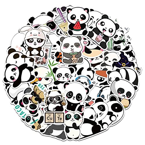50pcs Cartoon Panda Aufkleber Süßes Tieraufkleber Wasserdichte Panda -aufkleber Für Flaschenlaptop Skateboard Kühlschrank von Stakee