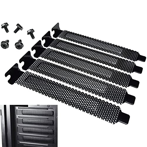 5pcs Computer Pci -schlitzabdeckung Pci -staubstaubabdeckungen Pci -staubfilter -Bracket -Computer -lüfterfilter 5 Schrauben von Stakee