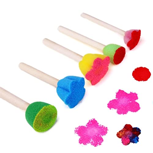 5pcs Kinderschwamm Stempel Blumenschwamm Pinsel Schwamm Malerei Pinsel Malerei Schwamm Stempel Für Kinder Zeichnen Handwerk von Stakee