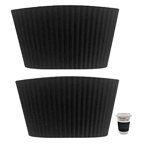 Silikon Cup Sleeves 2pcs Hitzebeständige Cup Sleeves Coffee Cup Sleeves Drink Sleeve Glasflasche Protector Sleeve von Stakee