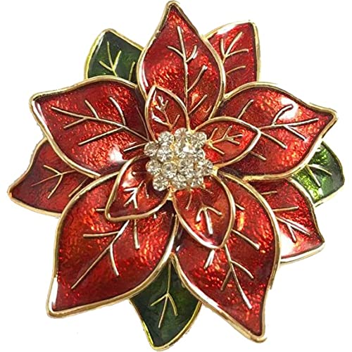 Stakee Poinsettia Brosche Rote Weihnachtsstift Kristall Weihnachtsbrosche Weihnachts -Revers -pins Für Frauen Mädchen Stakee Poinsettia Brosche Rote Weihnachtsstift Kristall Weihnachtsbrosche Weihnachts -Revers -pins Für Frauen Mädchen von Stakee